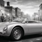 ポルシェ550スパイダー白黒