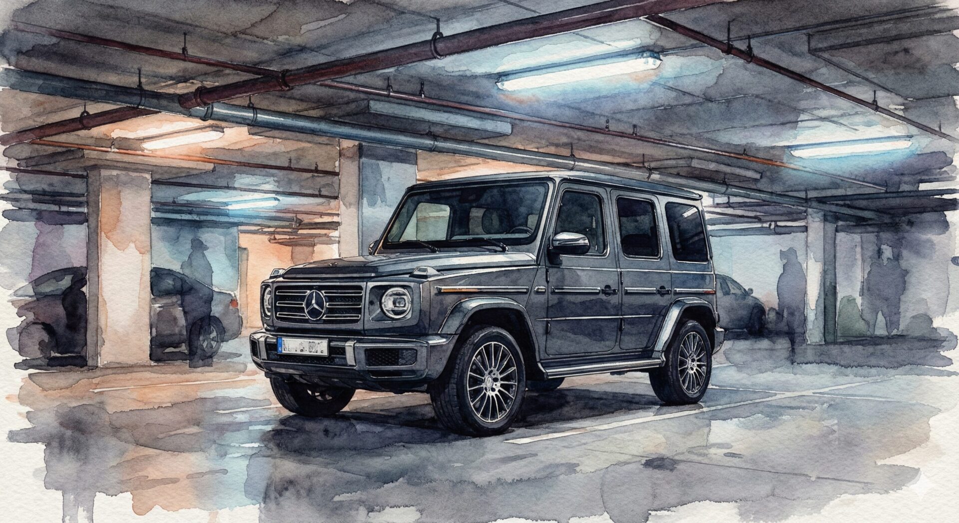 メルセデスベンツGクラスの手描き