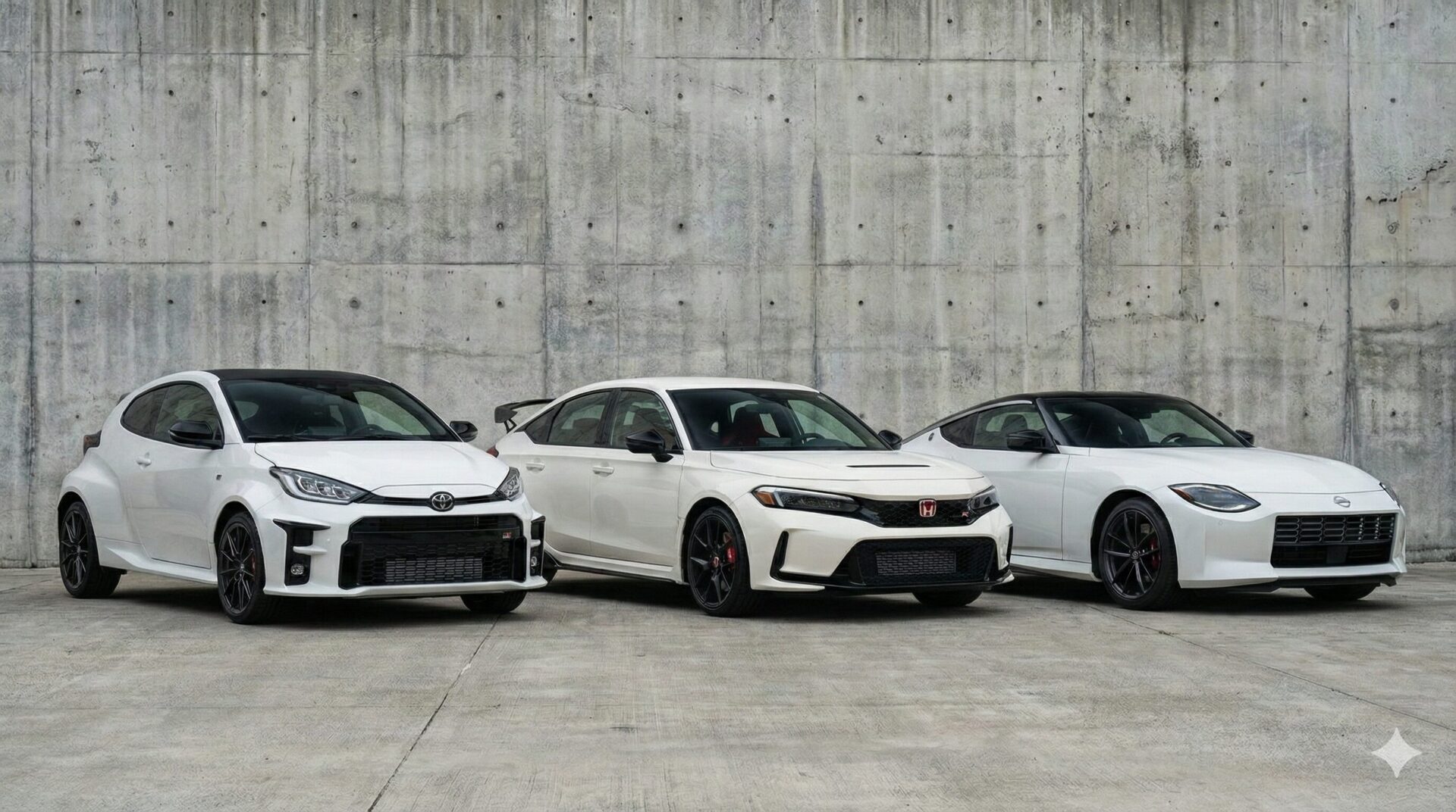 GRヤリス RZ、シビック Type R、フェアレディZ
