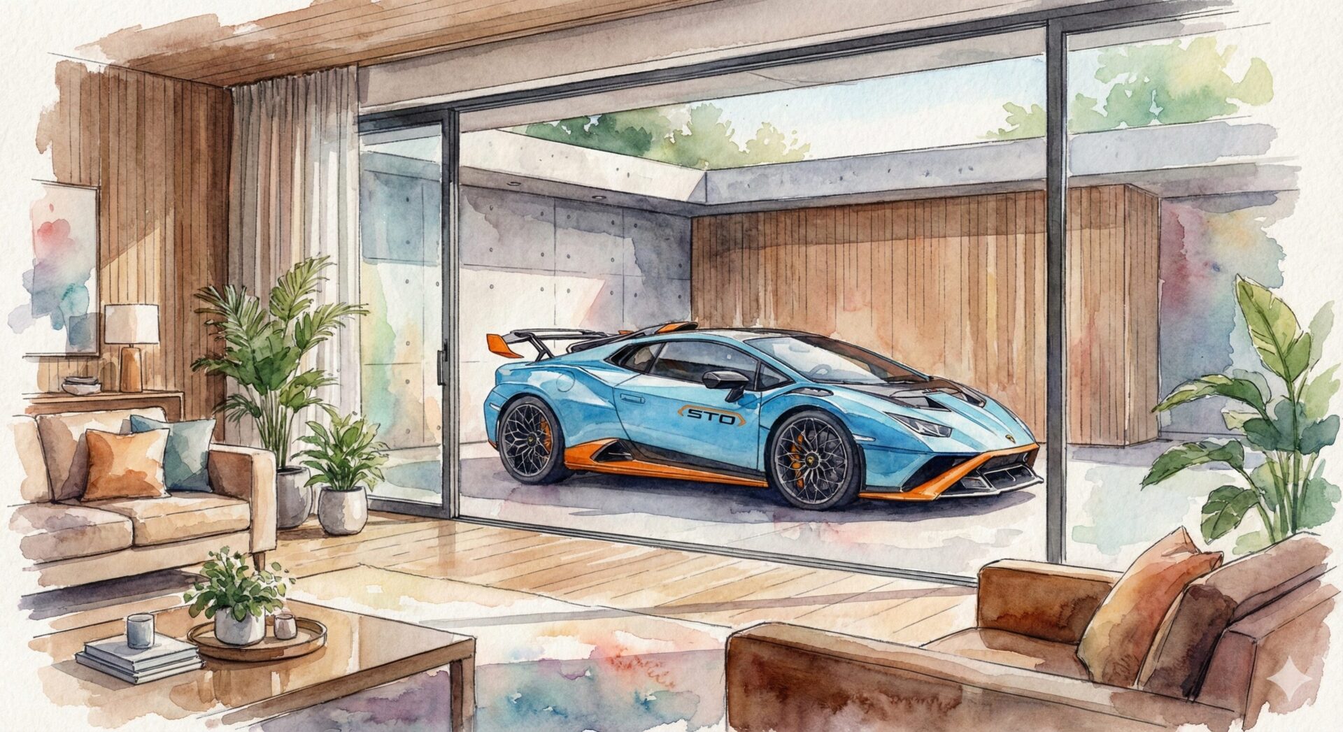 ランボルギーニウラカンSTOイラスト