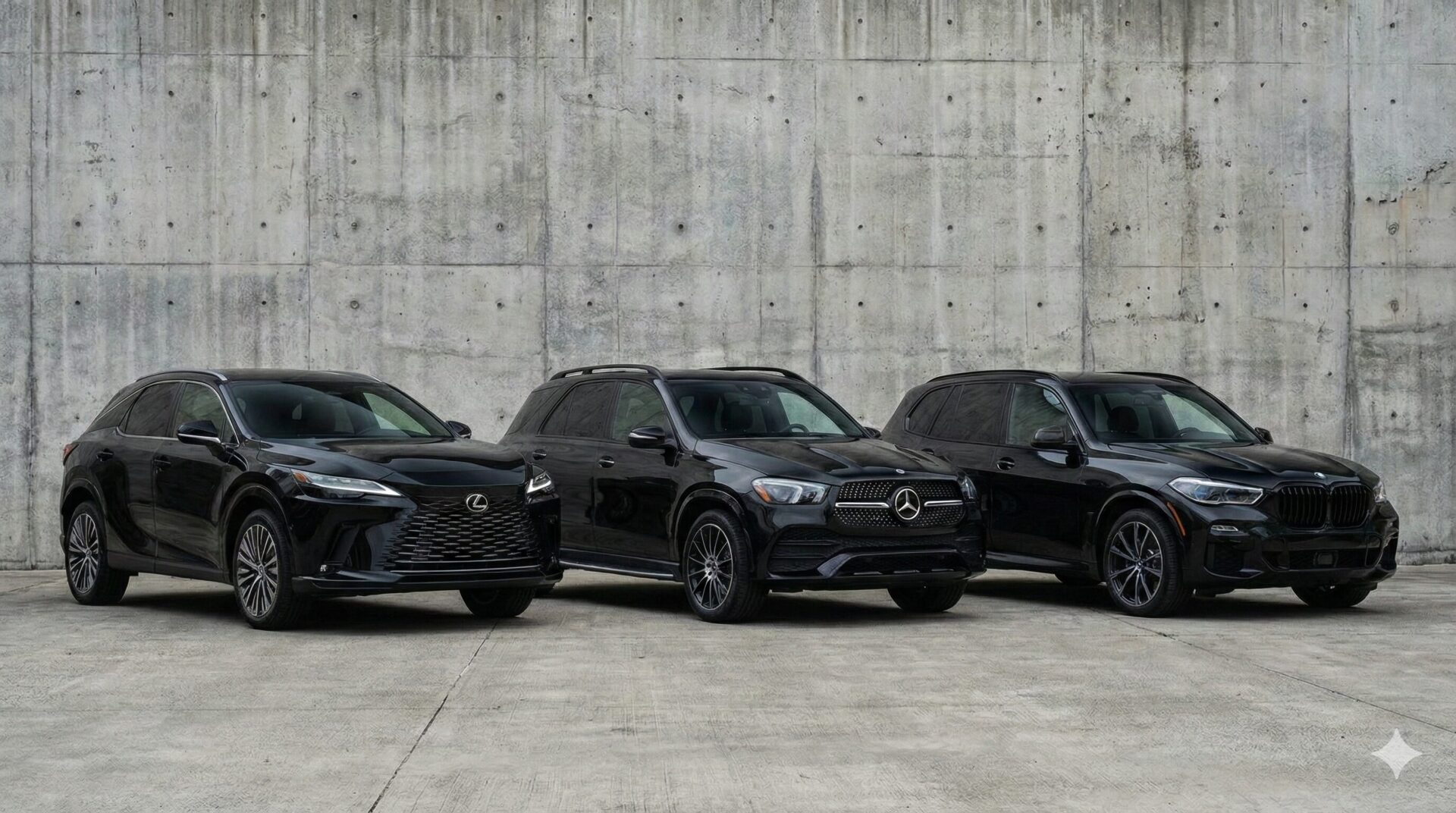 レクサスRX,メルセデス・ベンツGLE、BMW X5