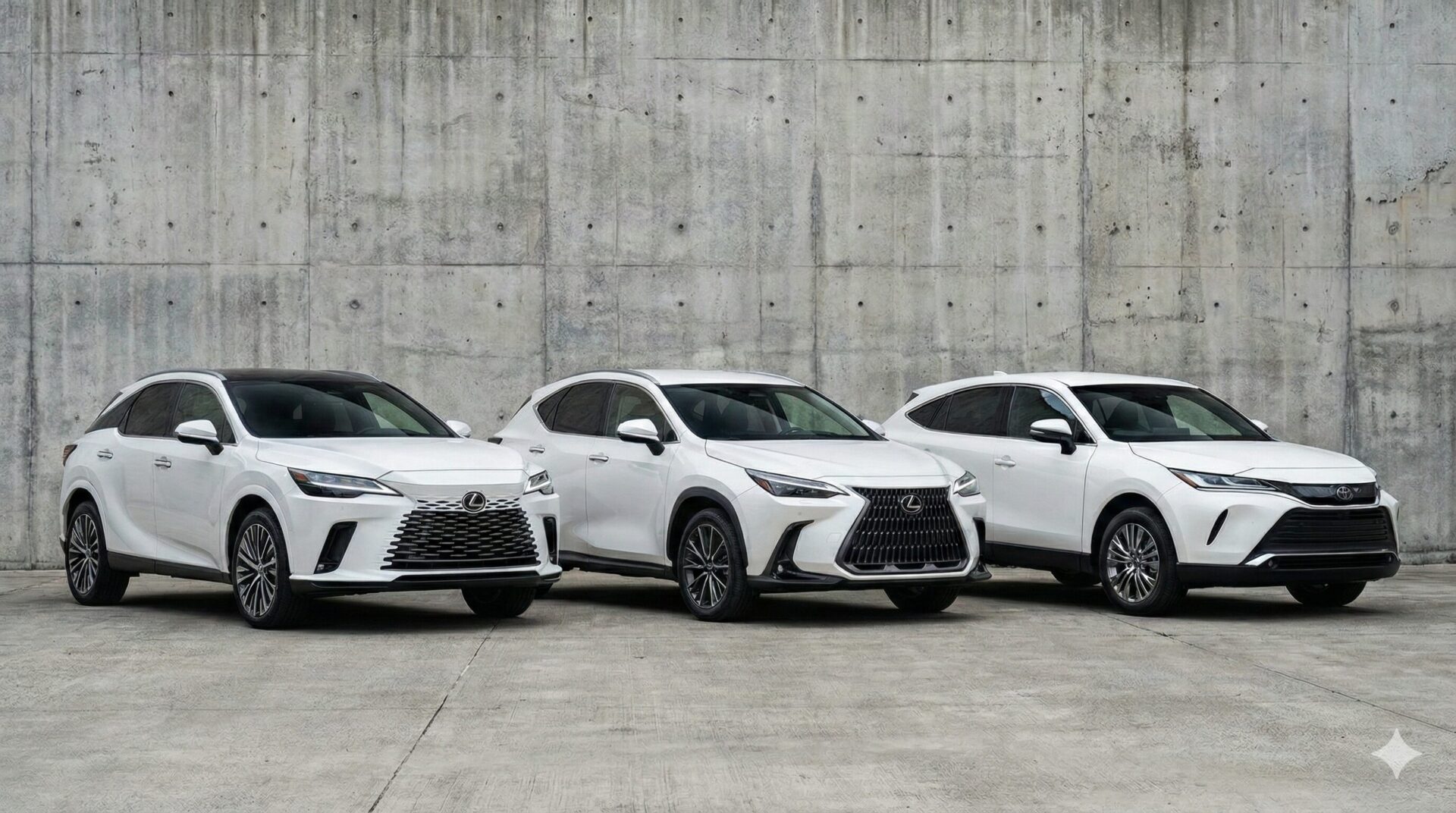 レクサスRX,レクサスNX,ハリアー