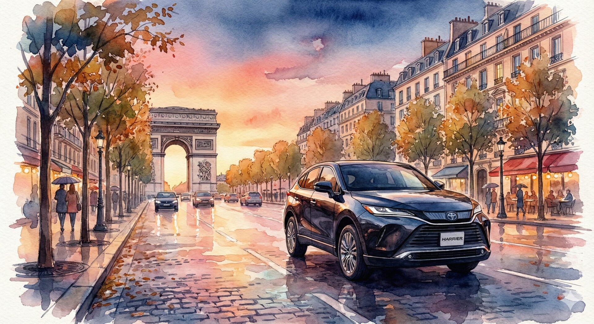 トヨタハリアーとシャンゼリゼ通り