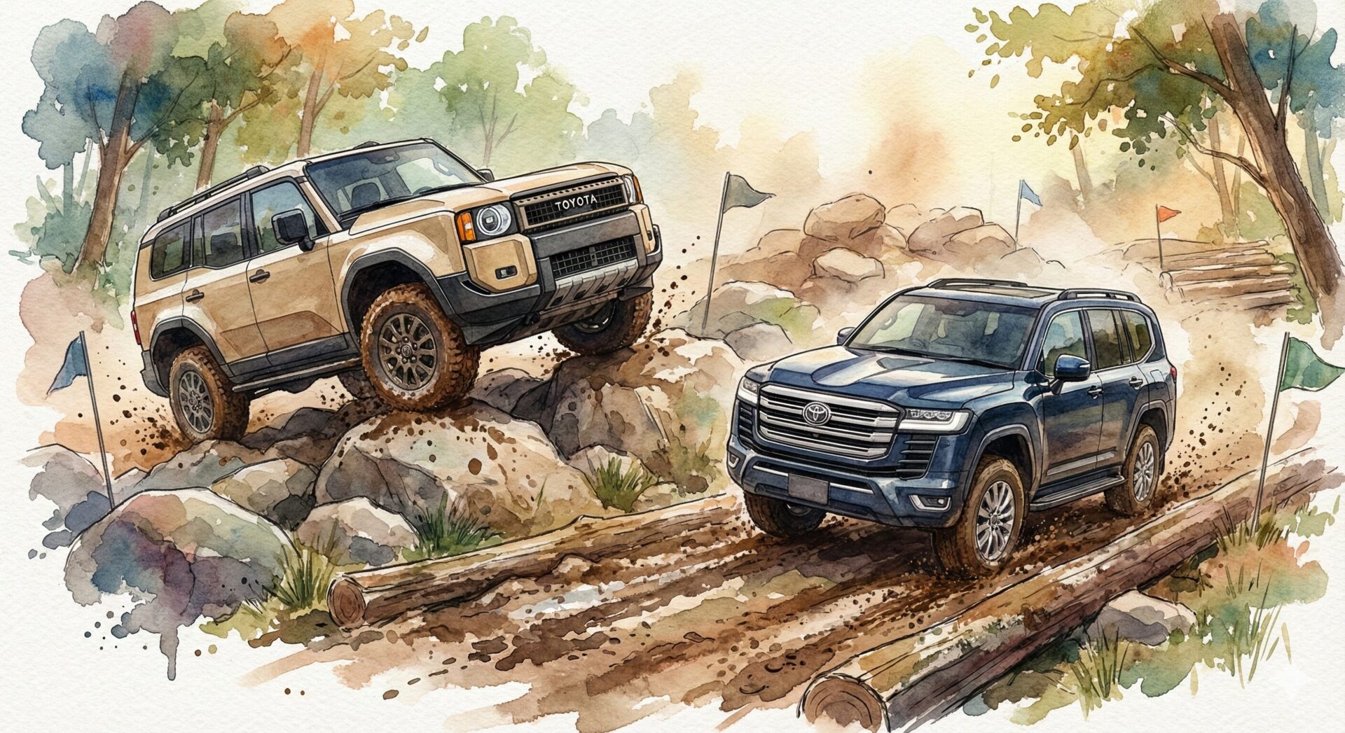 ランドクルーザー250と300のイメージイラスト