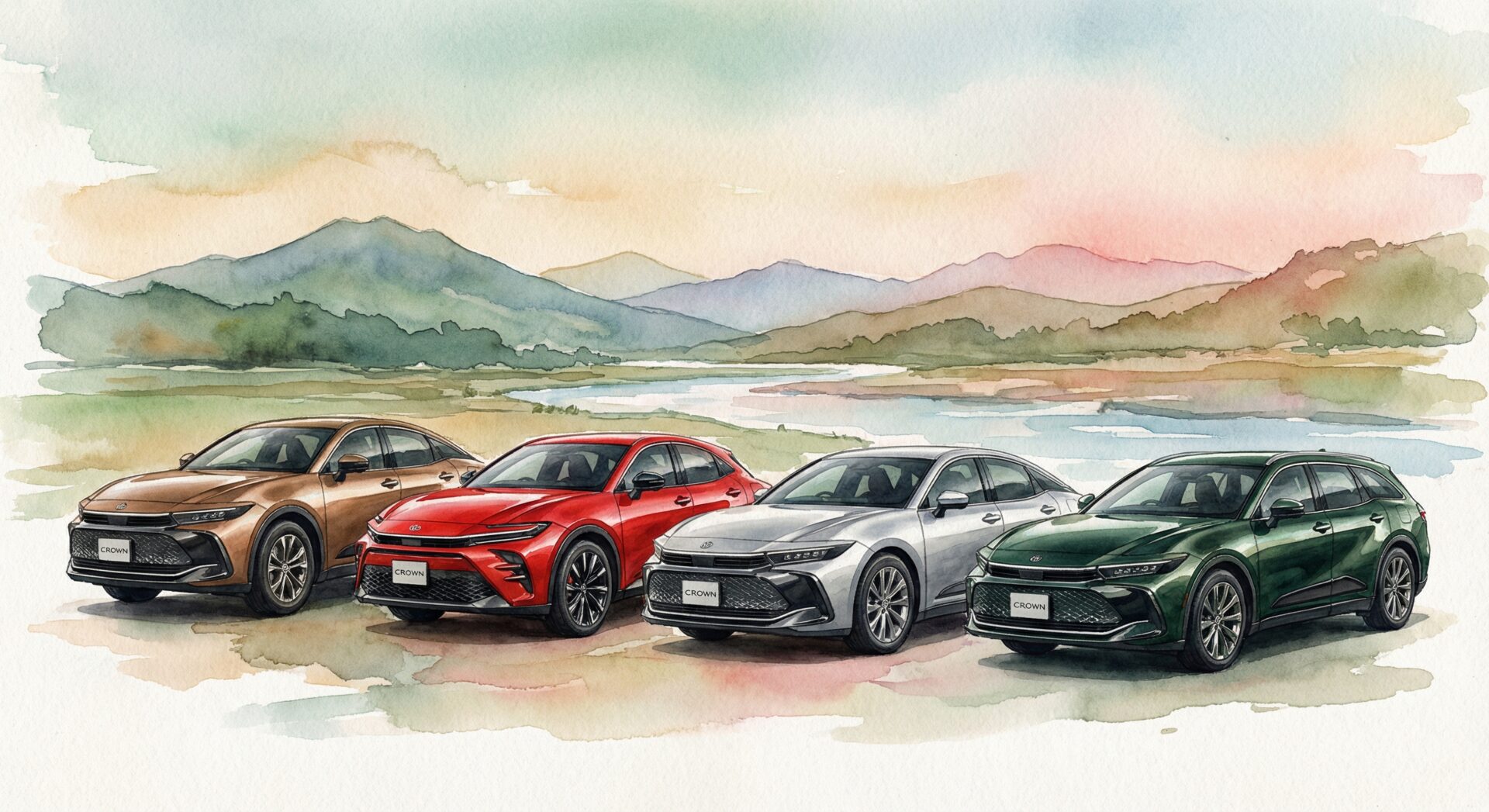 クラウン４シリーズの手描き