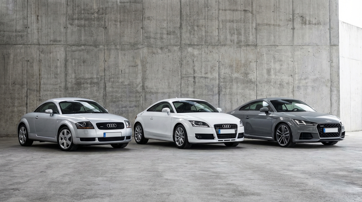 アウディTTの初代モデル、2代目モデル、３代目モデル