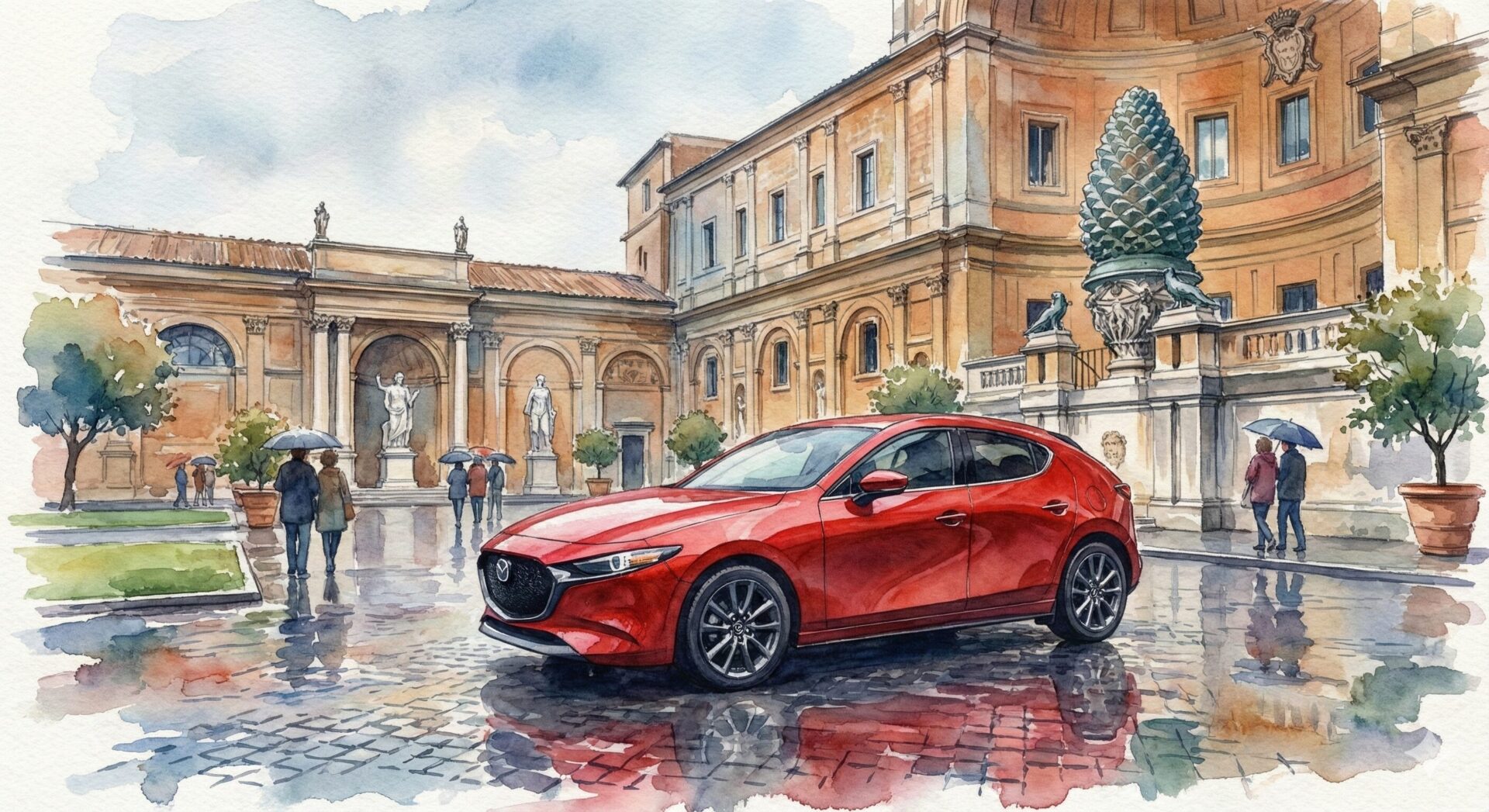 マツダ3バチカン美術館