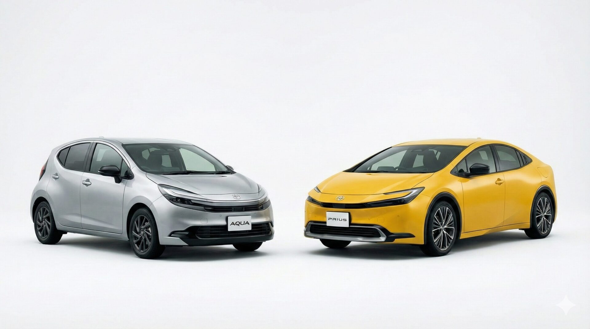 左からアクア・プリウス