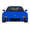マツダRX-7 FD3Sを正面から描いたいて座の愛車星座診断イラスト