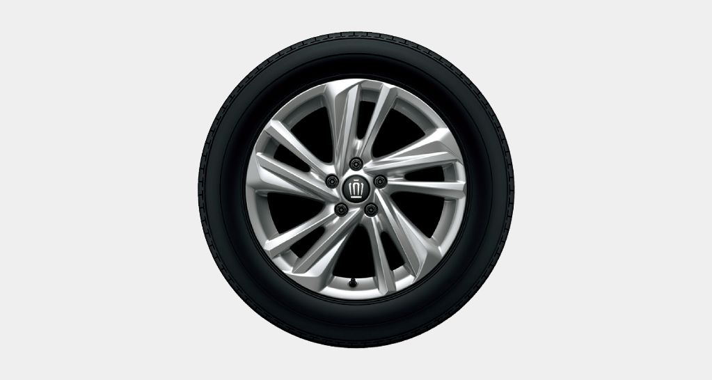 225-60R18タイヤ＆18×7Jアルミホイール（シルバー塗装）＆センターオーナメント