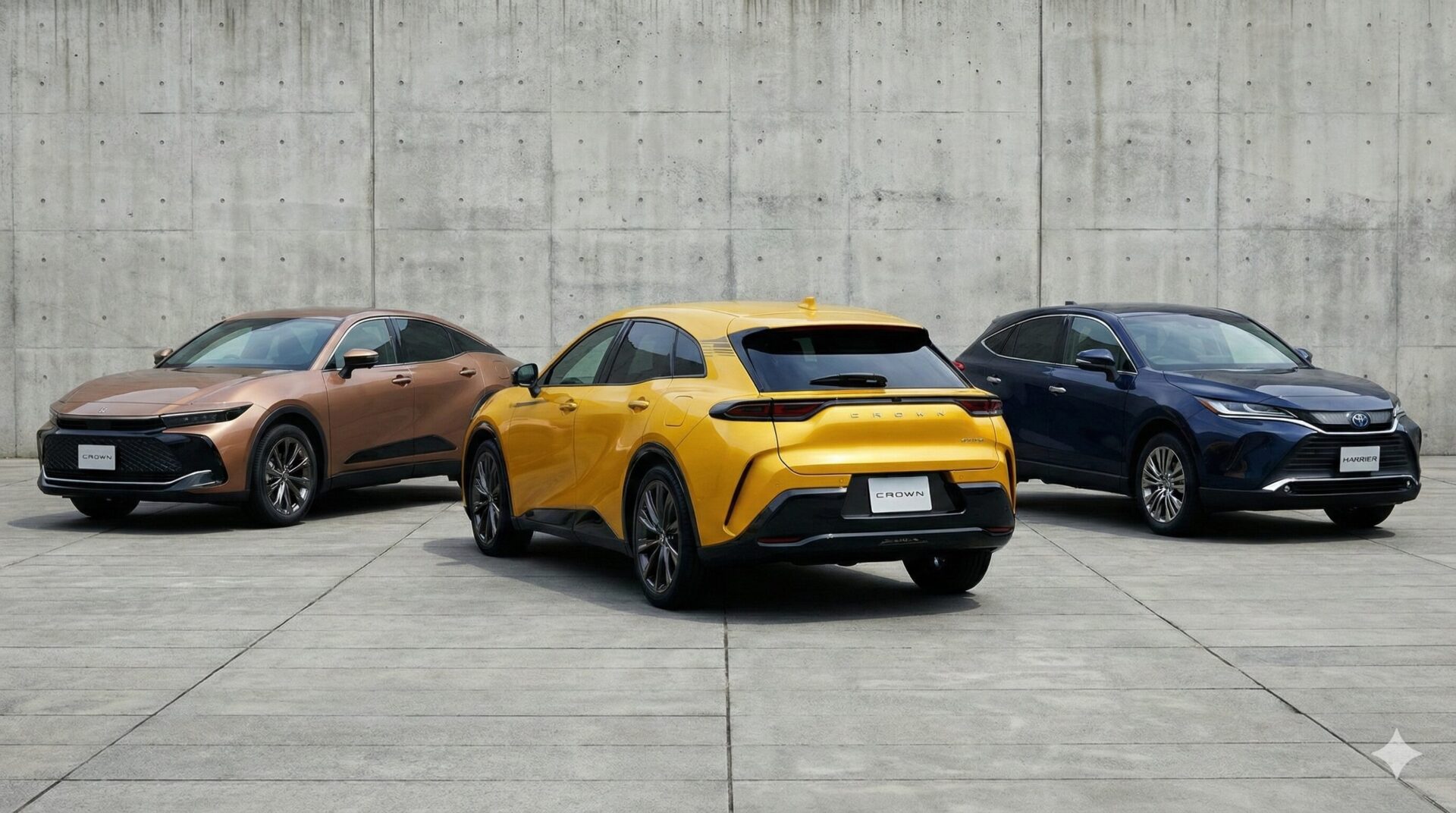 クラウンクロスオーバー、クラウンスポーツ、ハリアー