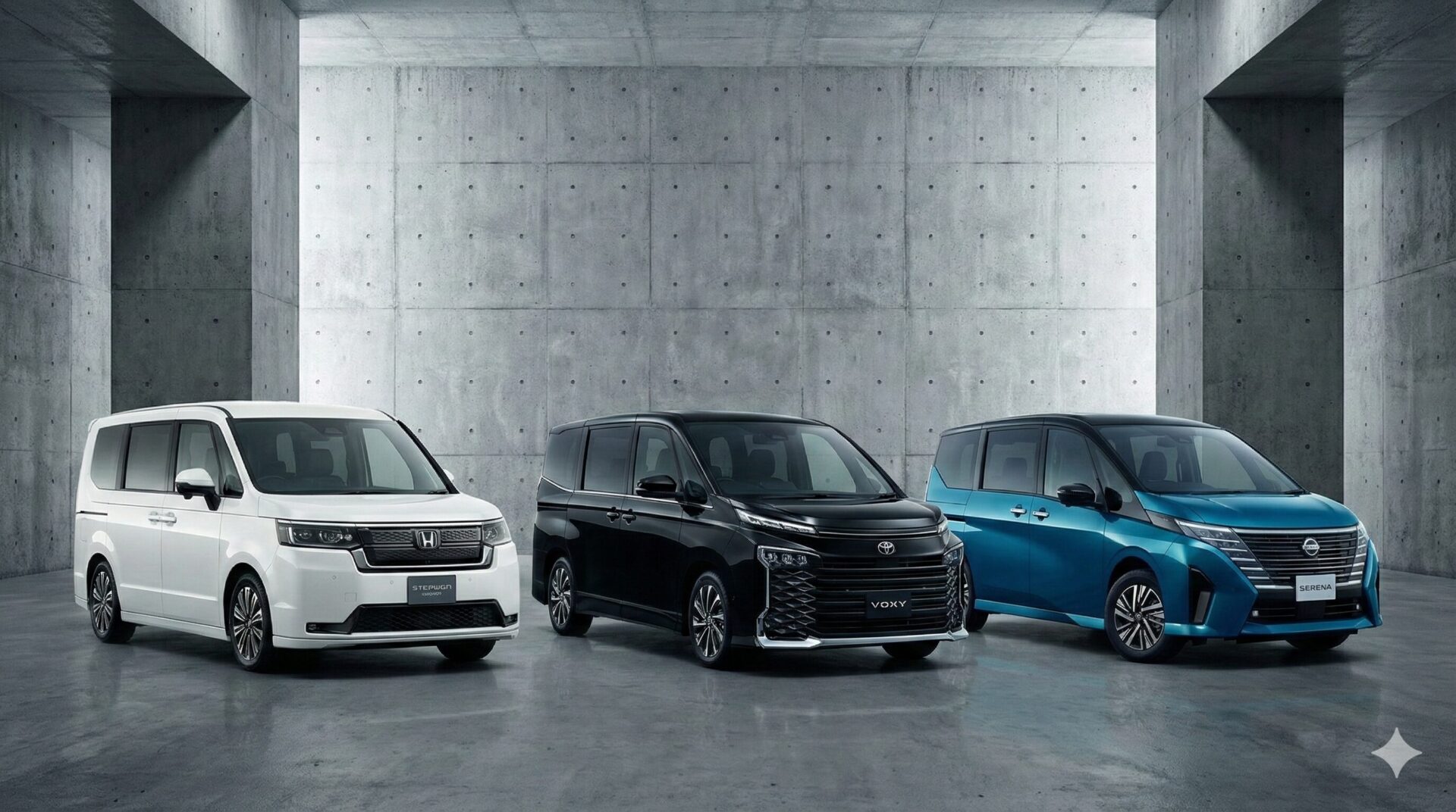 ステップワゴン、VOXY、セレナ