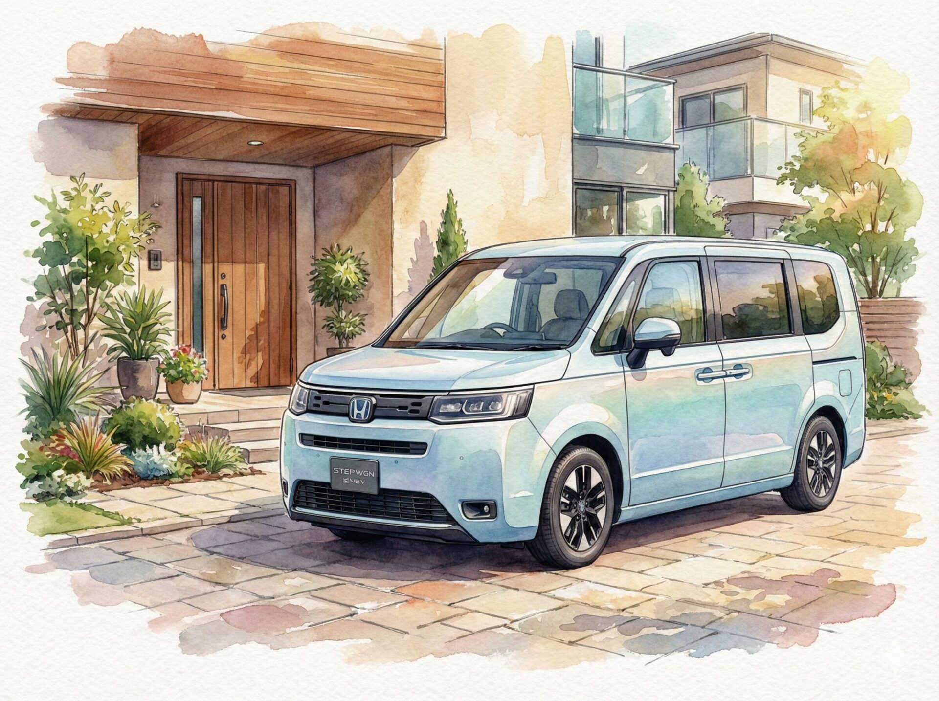 ステップワゴンイラスト