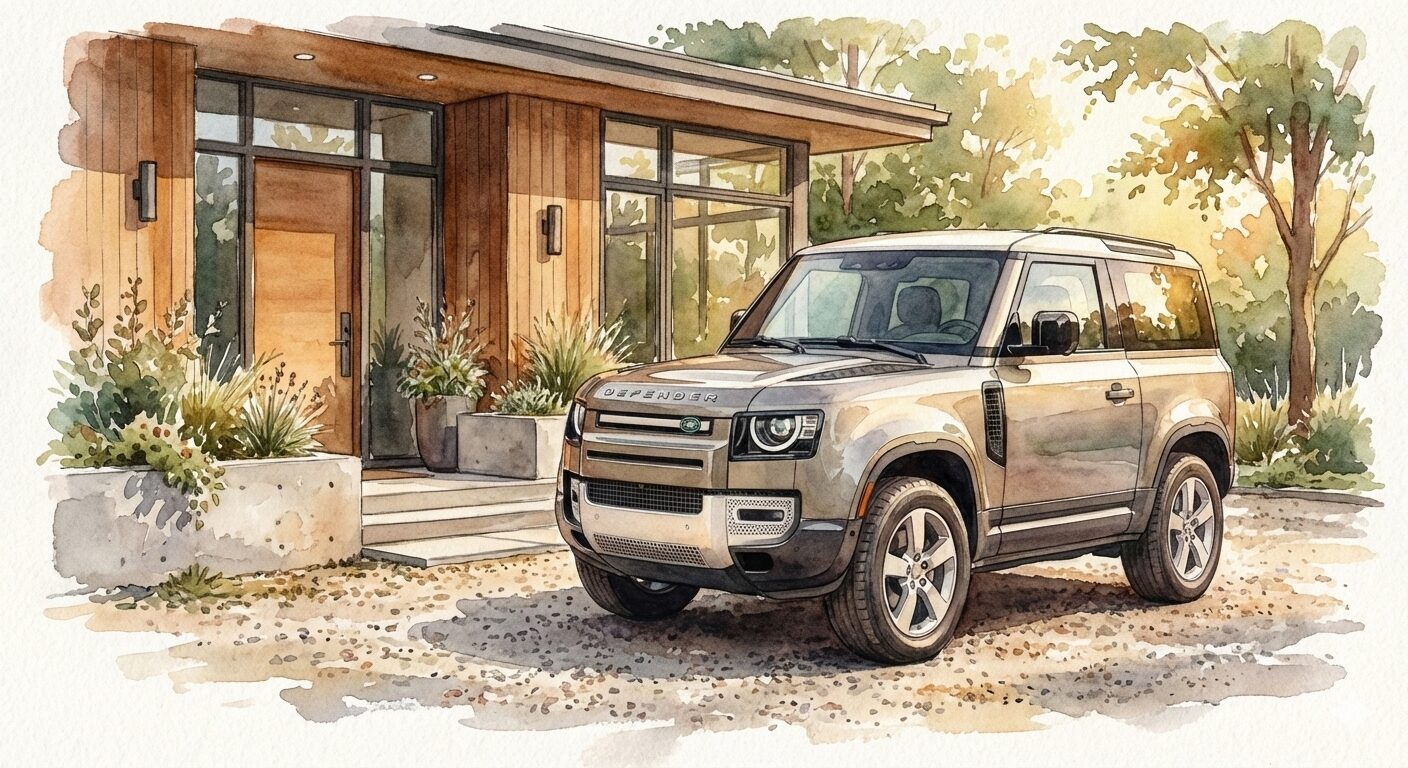 ディフェンダー90の手描き