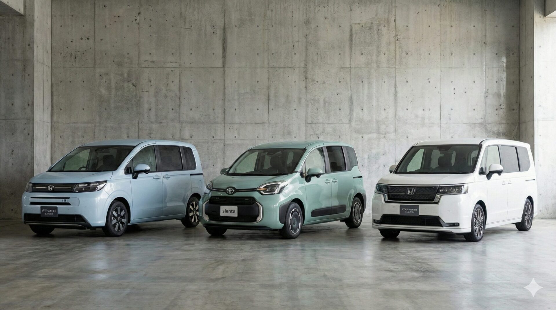 フリード、ステップワゴン、シエンタ