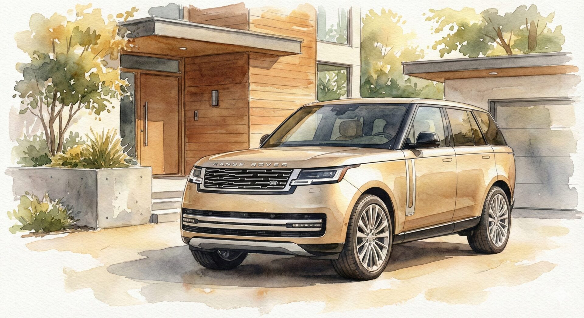 レンジローバーの手描き