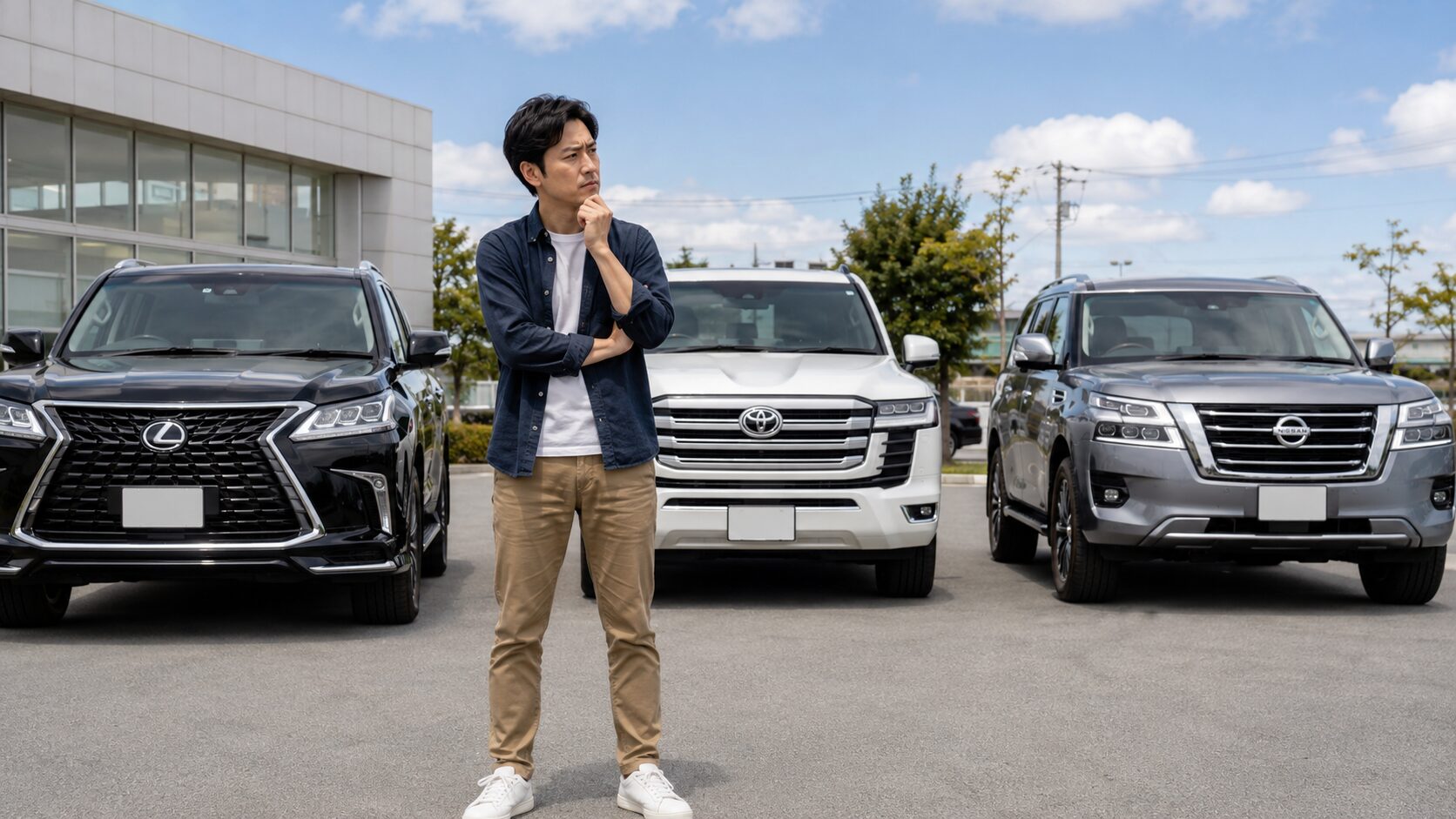3種類の日本車ラージSUV