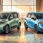 左に１０系、右に１７０系シエンタ