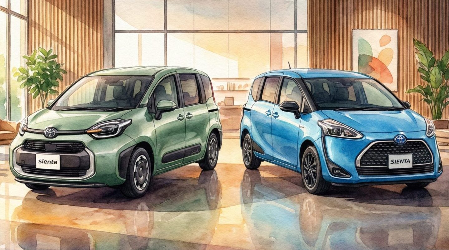 左に１０系、右に１７０系シエンタ