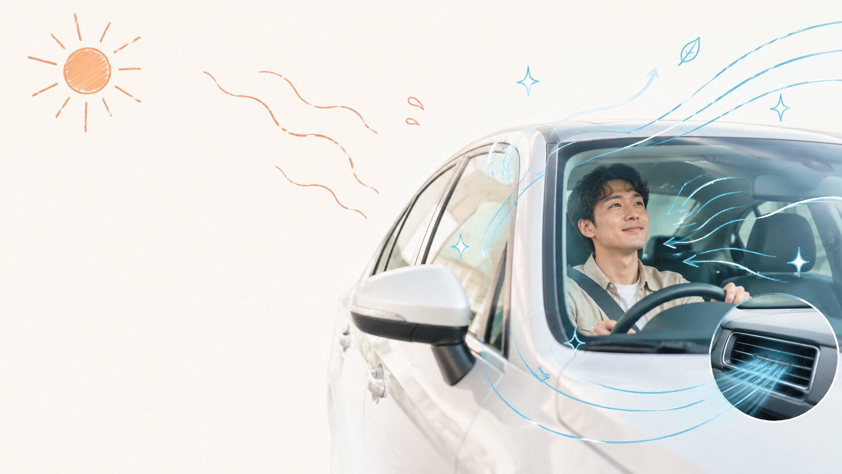 灼熱の車内を最速で冷やす！「エアコン＋走行」の裏ワザ