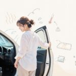 真夏の車内温度対策ガイドイメージイラスト